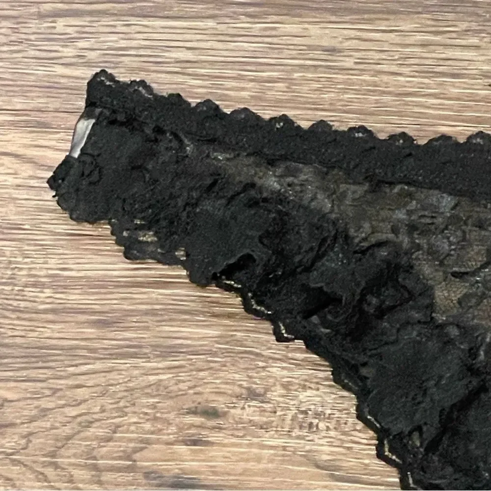 Vintage Stardust Intimates Sheer Lace Panty Black Size 6